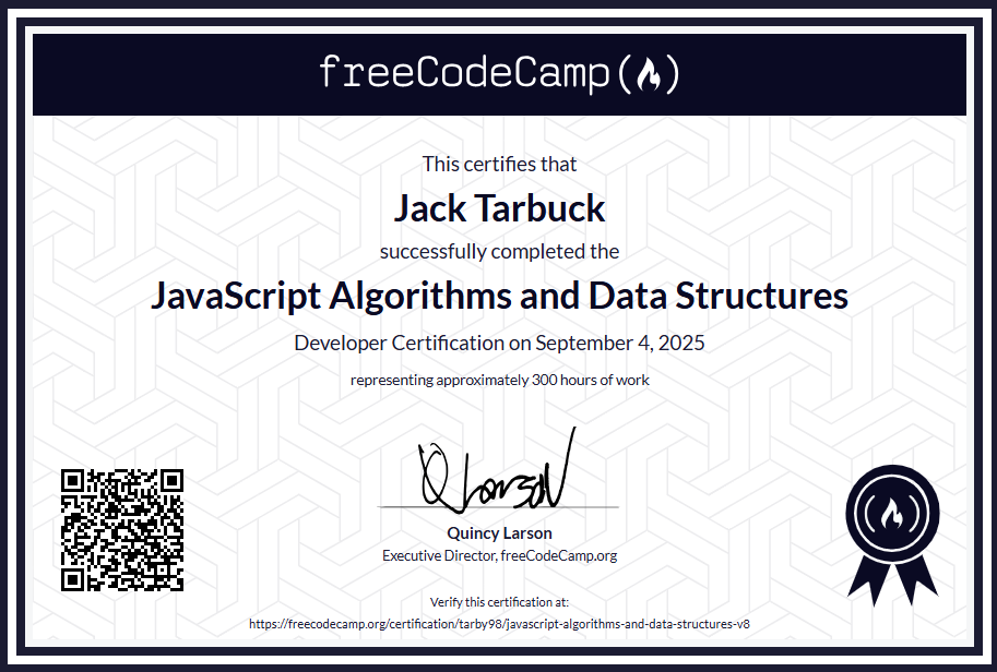 JavaScript Certificate