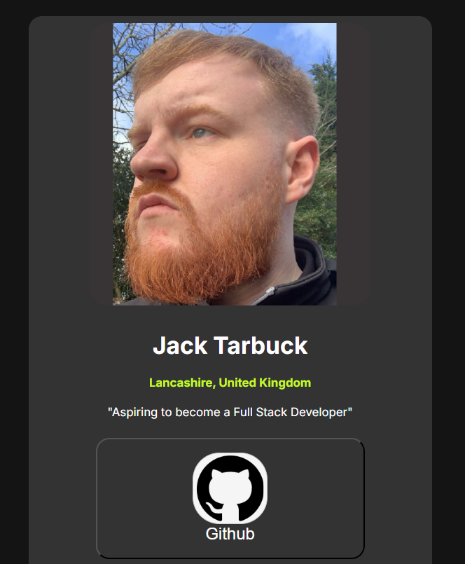 Social Links Page Screenshot